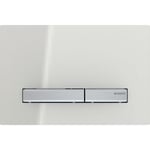 Pulsador Sigma50 de Geberit. Doble descarga, color metálico cromado: cromado, gris arena